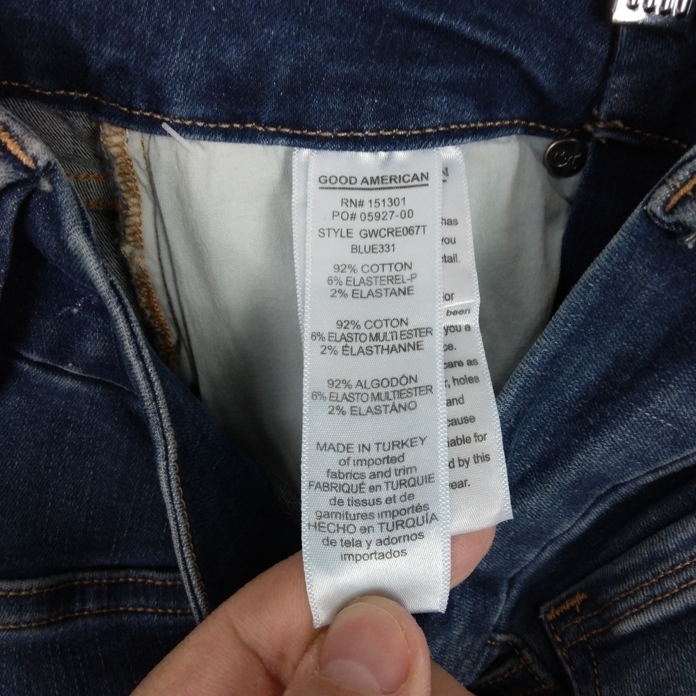 NWT Good American Good Waist Crop Raw Edge Jean Size 24 - Picture 8 of 11